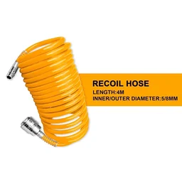INGCO AKT0053-3 5-Piece Air Tools Set | 4m Recoil Air Hose | Air Blow Gun | Air Spray Gun | Air Washing Gun | Nitto Type Connector