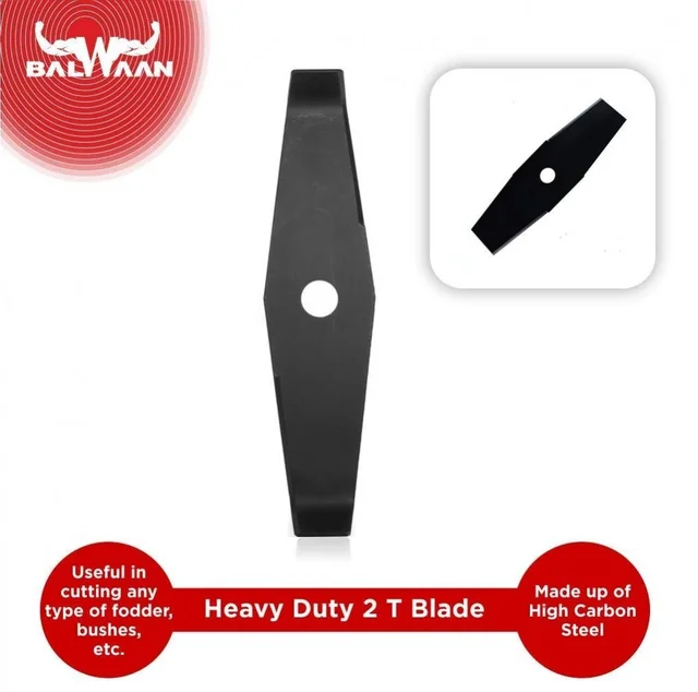 Balwaan Krishi Balwaan HCS -2 Brush Cutter Blade | 2-Tooth Steel Cutting Blade Attachment For Agricultural & Gardening Brush Cutters | Heavy-Duty Weed, Grass & Crop Harvesting Accessory | MTAK-AC-BR-931