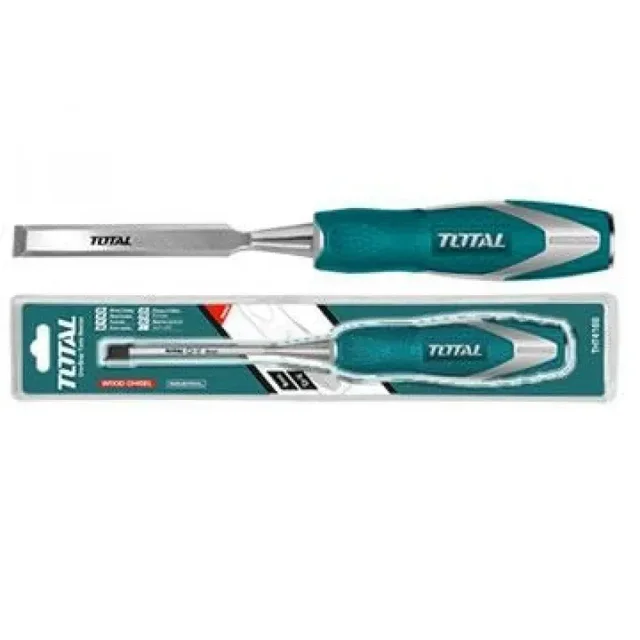 Total Tools TOTAL TOOLS Wood Chisel 16mm Width x 140mm Length, Cr-V Steel Blade, Professional Woodworking Hand Tool - THT41166