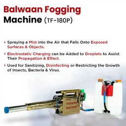 Balwaan Krishi Balwaan TF-180P Petrol Fogging Machine With Battery Start | Petrol-Powered Thermal Fogger With Lithium Battery | Portable Fogging Machine For Agricultural, Pest Control & Disinfection Applications | With Tool Kit, Safety Kit & User Manual | Mtak-En-Fo-6023