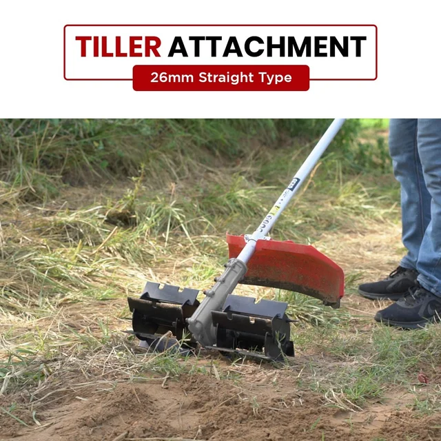Balwaan Krishi Balwaan BTA-26 Straight Brush Cutter Tiller Attachment | 2 Blade Set & 1 Gear Head Cultivator Attachment For Agricultural & Gardening Brush Cutters | Soil Tilling & Weeding Accessory | MTAK-AC-BR-704