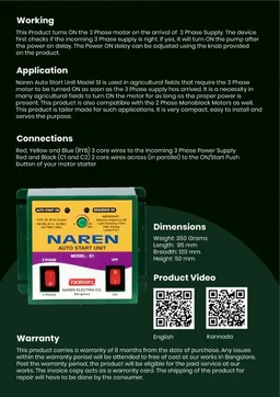 NAREN Electrix l Auto Start Units l Auto Model S1- SKU - 47302844