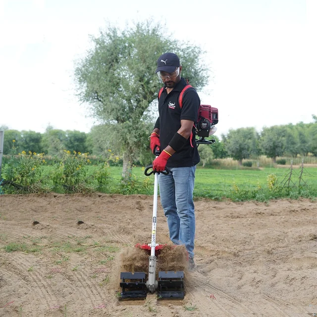 Balwaan Krishi Balwaan BTA-28 Straight Brush Cutter Tiller Attachment | 10" Guide Bar & Chain Cultivator Attachment For Agricultural & Gardening Brush Cutters | Soil Tilling & Weeding Accessory | MTAK-AC-BR-701