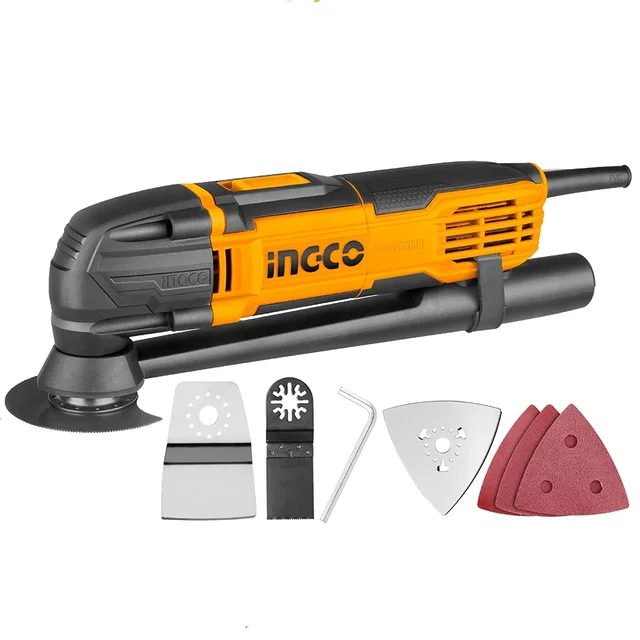 INGCO MF3008 300W Multi-Function Oscillating Tool | 10000-20000 RPM Variable Speed | Cutting, Scraping & Sanding | 7-Piece Accessory Set