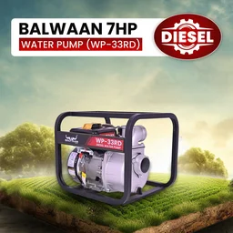 Balwaan Krishi Balwaan WP-33RD Premium Diesel Water Pump 3x3 Inch 4 Stroke Diesel Engine with Oil Alert, Square Frame, Tool Kit & User Manual - MTAK-EN-WA-6018