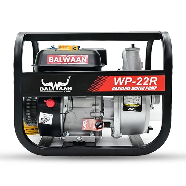 Balwaan Krishi Balwaan WP-22R Premium Water Pump 2x2 Inch 4 Stroke Petrol Engine with Oil Alert, Square Frame, Tool Kit & User Manual - MTAK-EN-WA-4972