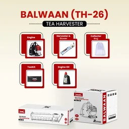 Balwaan Krishi Balwaan TH-26 Tea Harvester With 26Cc 2-Stroke Petrol Engine | Single-Man Operated Tea Leaf Harvesting Machine With Blower | Petrol-Powered Tea Plucking & Collection Machine With Collector Bag & User Manual | Mtak-En-Te-6028