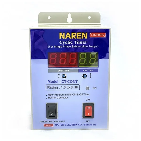 NAREN Electrix l Timers l Cyclic Timers l Single phase Sub Type l 5 Digit CT-CONT - SKU - 47309151 - HHH:MM