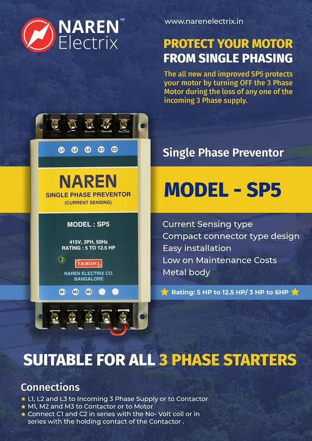 NAREN Electrix l Single Phase Preventors l Model SP5 (Sona Type) - SKU - 47312411