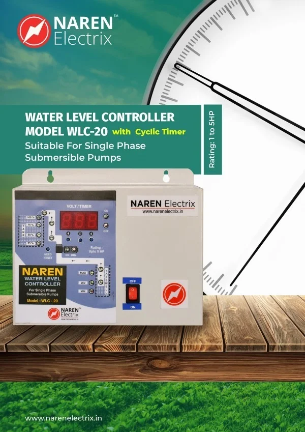 NAREN Electrix l Water level Controllers l Single Phase Sub Pumps l WLC-20 with cyclic timer Single Phase - SKU - 47310386