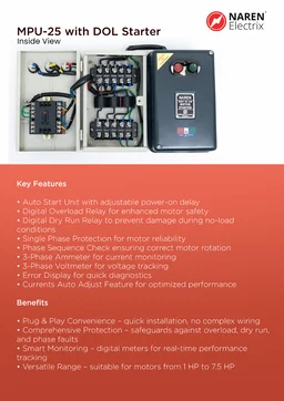 NAREN Electrix l Control Starters & DOL Starters l Control Starter l 3 Phases l MPU-25 with DOL Starter - SKU - 48619976