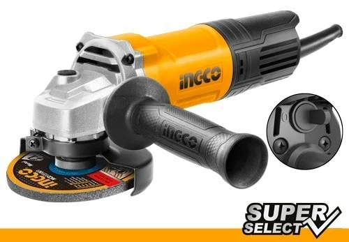 INGCO AG750282 750W Angle Grinder | 12000 RPM | 100mm Disc | M10 Spindle Thread | Auxiliary Handle | Electric Metal Grinder