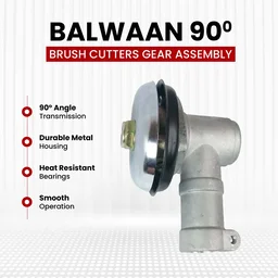 Balwaan Krishi Balwaan BGA-90 90 Degree Gear Assembly | Replacement Gearbox Head For Agricultural & Gardening Brush Cutters | Heavy-Duty Power Tool Spare Part & Accessory | MTAK-AC-BR-5671