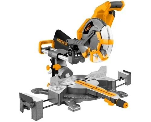 INGCO BM2S24007 2400W Sliding Compound Mitre Saw | 305mm Blade | 4500 RPM | 95 x 310mm Cutting Capacity | 45� Mitre & Bevel Cuts | Extra Carbon Brushes