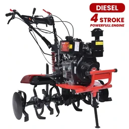 Balwaan Krishi Balwaan BP-880E 7.5HP 4-Stroke Diesel Power Weeder & Tiller | Self-Start (SENS Battery), Mat Shocker, Bigger Gear Box & 32 Blades| MTAK-EN-PO-7055