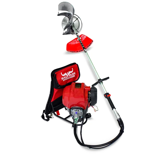Balwaan Krishi Balwaan BX-50B 50cc 4-Stroke Petrol Backpack Brush Cutter | Portable Agricultural Grass Cutter with 3T, 40T Blades & Safety Glass| MTAK-EN-BR-5388