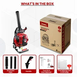 Balwaan Krishi Balwaan BL-770 Professional Backpack Petrol Blower 77cc 2 Stroke Engine, 27 m�/min Air Volume, 105 m/s Air Speed, 2500ml Fuel Tank with Tool Kit & User Manual - MTAK-EN-BL-6017