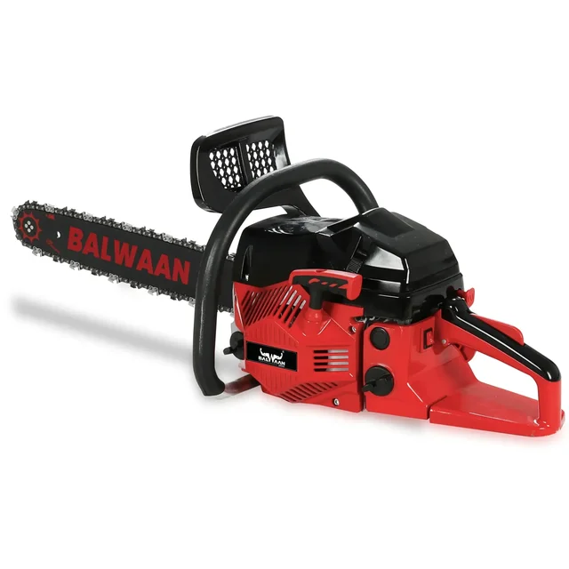 Balwaan Krishi Balwaan CS-520 18 Inch Petrol Chainsaw 52cc 2 Stroke Engine with Titanium Guide Bar, Ultimate Chain, Sharpening File, Tool Kit & Safety Accessories - MTAK-EN-CH-6070