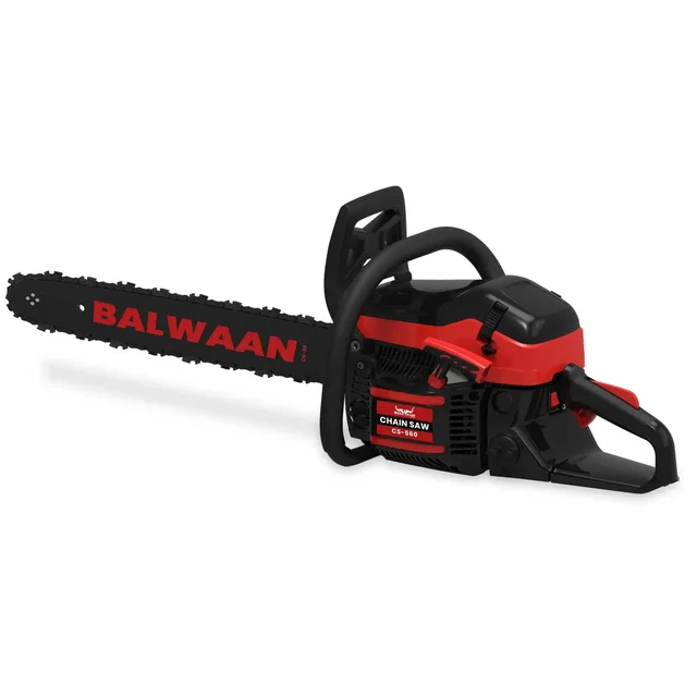 Balwaan Krishi Balwaan CS-560 22 Inch Petrol Chainsaw 56cc 2 Stroke Engine with Titanium Guide Bar, Ultimate Chain, Sharpening File, Tool Kit & Safety Accessories - MTAK-EN-CH-6071