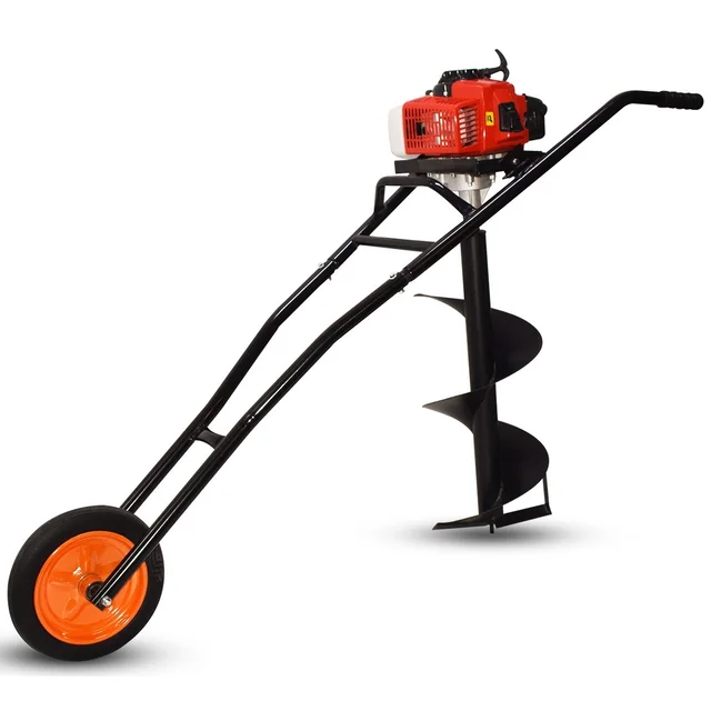 Balwaan Krishi Balwaan BE-63T Trolley Tree Planter 63cc 2 Stroke Petrol Engine with Double Gearbox, Trolley Frame, Trolley Kit, Tool Kit & User Manual l Without Bit - MTAK-EN-EA-981