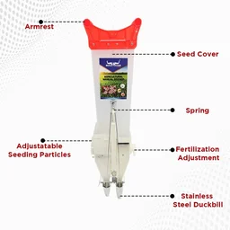 Balwaan Krishi Balwaan S-2 Double Barrel Manual Seed Cum Fertilizer Seeder with 6-Size Roller Set for Precision Sowing - MTAK-MA-HA-5310
