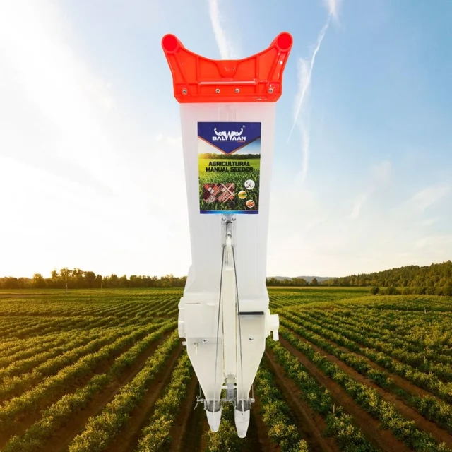 Balwaan Krishi Balwaan S-2 Double Barrel Manual Seed Cum Fertilizer Seeder with 6-Size Roller Set for Precision Sowing - MTAK-MA-HA-5310