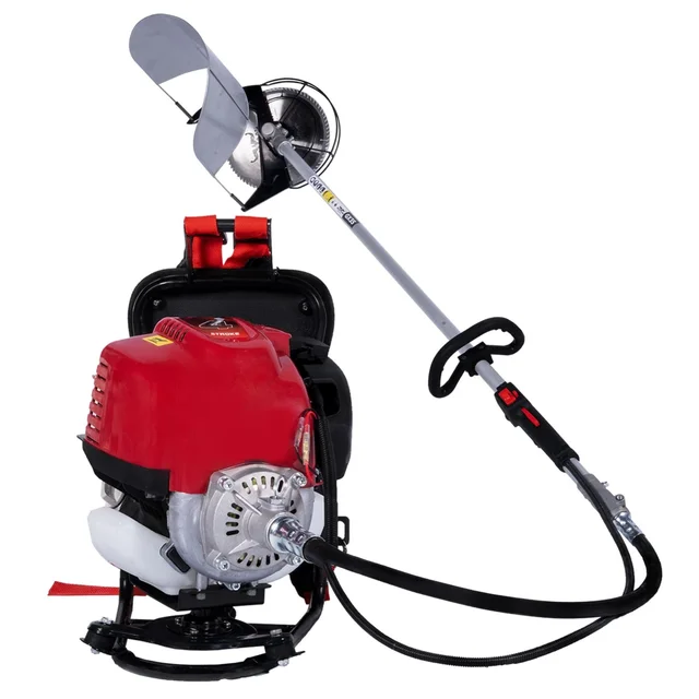 Balwaan Krishi Balwaan BX-35B Backpack Brush Cutter 35cc 4 Stroke Petrol Engine with 3T & 40T Blades, Trimmer Head, Nylon Rope Bundle, Baffle Guard & Tool Kit - MTAK-EN-BR-697