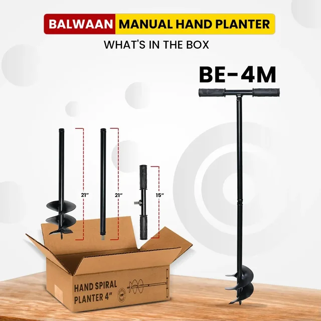 Balwaan Krishi Balwaan BE-4M Manual Tree Planter 4 Inch Hand Auger for Tree Planting & Soil Digging - MTAK-MA-HA-6010