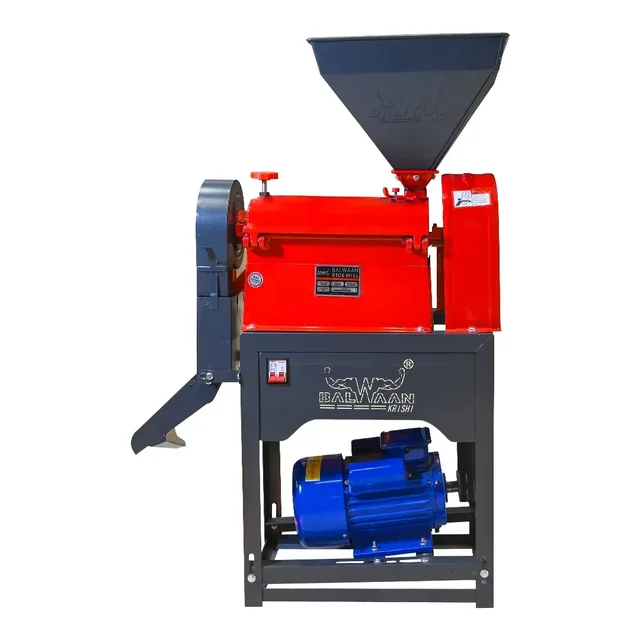 Balwaan Krishi Balwaan RM-300 Rice Mill Ci Model With 3 Hp Motor | 2800 Rpm Motor Operated Rice Huller & Paddy Milling Machine | Copper Winding Motor With Trip Switch For Efficient Rice Processing | Agricultural Rice Mill With User Manual | Mtak-El-Po-6065