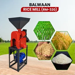 Balwaan Krishi Balwaan RM-320 New Model Rice Mill With 3 Hp Motor | 2800 Rpm Motor Operated Rice Huller & Paddy Milling Machine | Copper Winding Motor With Trip Switch & Flow Adjuster | Efficient Agricultural Rice Processing Machine With User Manual | Mtak-El-Po-6066