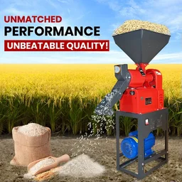Balwaan Krishi Balwaan RM-320 New Model Rice Mill With 3 Hp Motor | 2800 Rpm Motor Operated Rice Huller & Paddy Milling Machine | Copper Winding Motor With Trip Switch & Flow Adjuster | Efficient Agricultural Rice Processing Machine With User Manual | Mtak-El-Po-6066