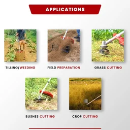 Balwaan Krishi Balwaan BX-35 Side Pack Brush Cutter 35cc 4 Stroke Petrol Engine with 3T Blade, Trimmer Head, Straight Shaft & Tool Kit - MTAK-EN-BR-698