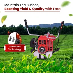 Balwaan Krishi Balwaan TP-45 Tea Pruner 41.5cc 2 Stroke Petrol Side Pack Tea Harvester with 100T Carbide Blade, 90 Gear Head, Single Shaft & Side Belt - MTAK-EN-TE-6027