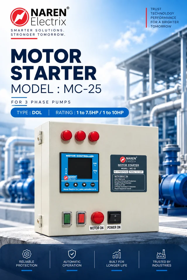 NAREN Electrix l Control starters l 3 phase l Digital l MC-25 - SKU - 48083626
