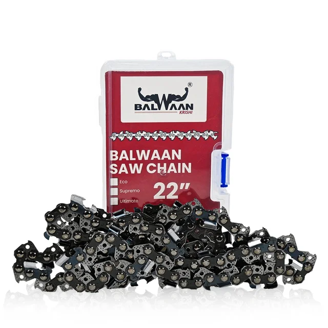  Balwaan CN-22E 22 Inch Eco Chainsaw Chain | Economic Replacement Cutting Chain For Wood Cutting, Logging & Tree Trimming Tools | Chainsaw Accessory & Spare Part | MTAK-AC-CH-5795