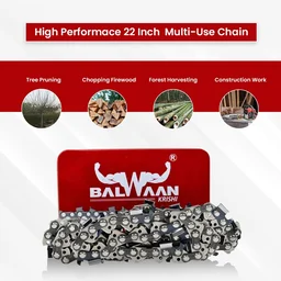 Balwaan Krishi Balwaan CN-22U 22 Inch Ultimate Chainsaw Chain | Heavy-Duty Replacement Cutting Chain For Wood Cutting, Logging & Tree Trimming Tools | Chainsaw Accessory & Spare Part | MTAK-AC-CH-5798