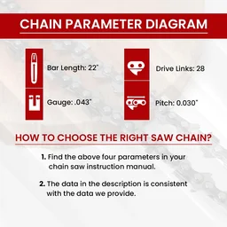 Balwaan Krishi Balwaan CN-22S 22 Inch Supremo Chainsaw Chain | Premium High-Performance Replacement Cutting Chain For Wood Cutting, Logging & Tree Trimming Tools | Chainsaw Accessory & Spare Part | MTAK-AC-CH-5796
