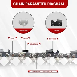 Balwaan Krishi Balwaan CN-18U 18 Inch Ultimate Chainsaw Chain | Heavy-Duty Replacement Cutting Chain For Wood Cutting, Logging & Tree Trimming Tools | Chainsaw Accessory & Spare Part | MTAK-AC-CH-5797