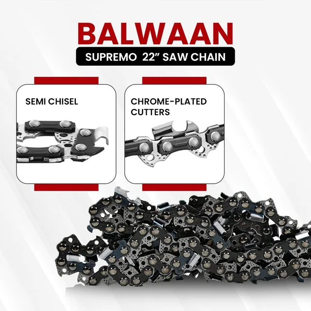 Balwaan Krishi Balwaan CN-22S 22 Inch Supremo Chainsaw Chain | Premium High-Performance Replacement Cutting Chain For Wood Cutting, Logging & Tree Trimming Tools | Chainsaw Accessory & Spare Part | MTAK-AC-CH-5796