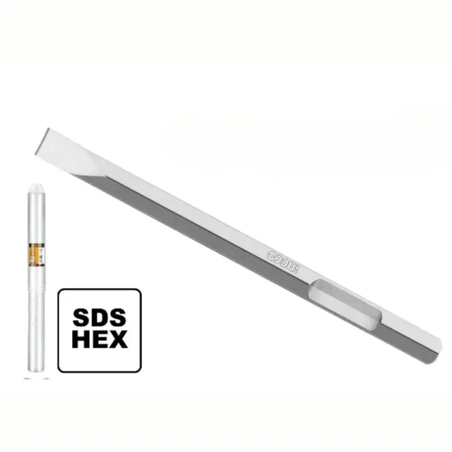 INGCO DBC04352012 Hex Flat Chisel 28x35x520mm | PDB22001 Compatible | Concrete & Masonry Chisel