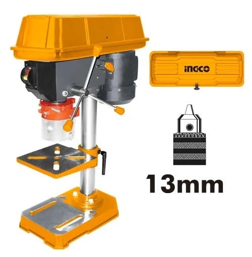 INGCO DP133505 350W Bench Drill Press | 580-2650 RPM | 13mm Max Drilling Capacity | 5-Speed Settings | Adjustable Work Table | 50mm Spindle Travel | 19kg