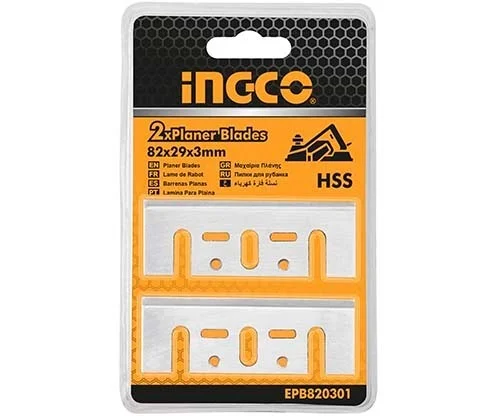 INGCO EPB820301 Planer Blades 82x29x3mm | 2-Piece HSS Set | PL5508, PL6808, PL7508 & UPL7508 Compatible