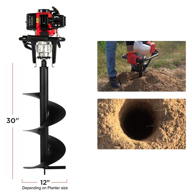 Balwaan Krishi Balwaan BE-52 Tree Planter 52cc 2 Stroke Petrol Engine with Double Gearbox, Tool Kit & User Manual , Without Bit - MTAK-EN-EA-711