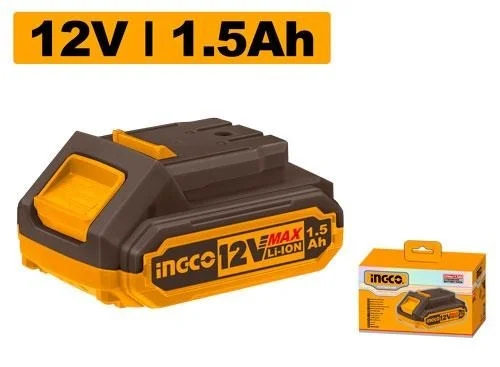 INGCO FBLI12151 12V 1.5Ah Lithium-Ion Battery Pack | LED Battery Power Indicator | Cordless Power Tool Battery