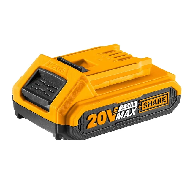 INGCO FBLI20011 20V 2.0Ah Lithium-Ion Battery Pack | LED Battery Power Indicator | Cordless Power Tool Battery