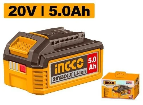 INGCO FBLI20031 20V 5.0Ah Lithium-Ion Battery Pack | P20S Compatible | LED Battery Power Indicator | One Battery Fits All P20S Tools