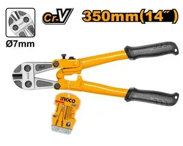INGCO INGCO HBC1814 14" Bolt Cutter | 350mm Cr-V Blade | 7mm Max Cutting Capacity | Comfortable Handle