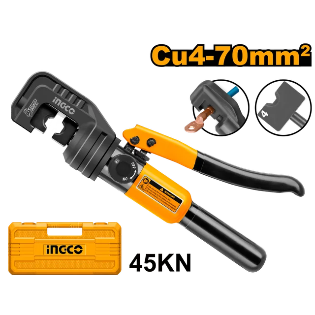 INGCO Hydraulic crimping tool HHCT0170 is designed for practical, reliable performance in everyday workshop tasks.