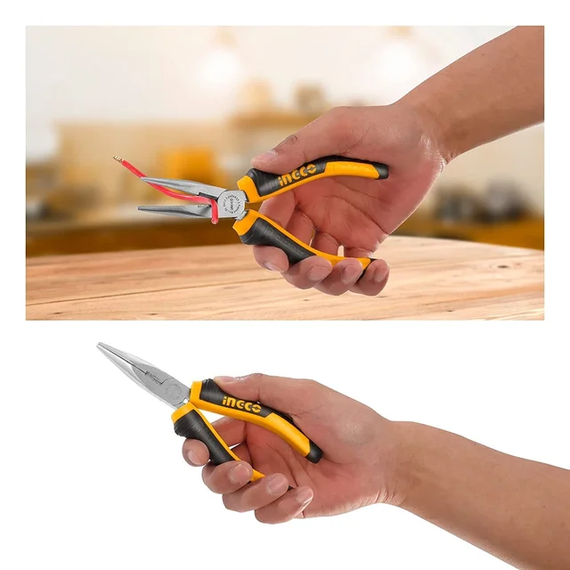 INGCO HKPS08318 3-Piece Pliers Set | 8" Combination, 6" Long Nose & 6" Diagonal Cutting Pliers