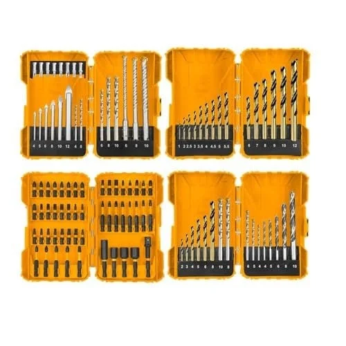 INGCO HKTAC010551 Accessories Combo Set | 4-Box Drill & Impact Bit Set | Masonry, SDS Plus & Screwdriver Bits